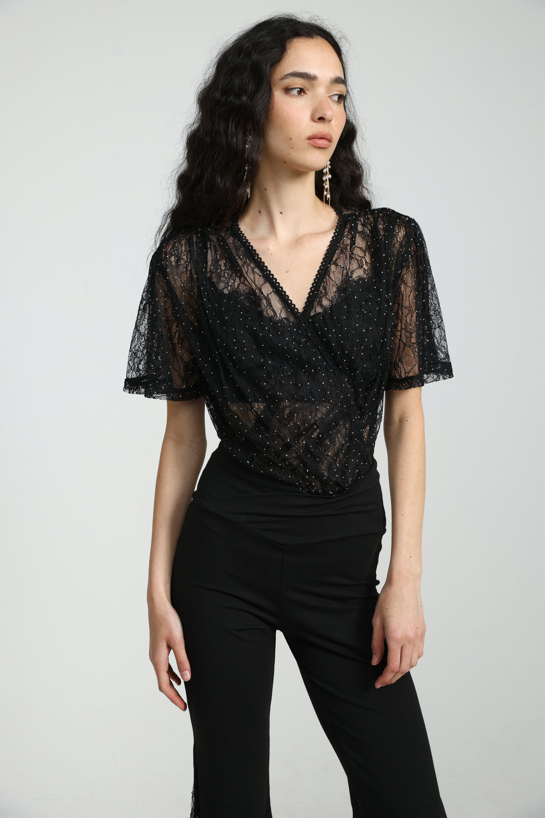 Flash Black Lace Bodysuit