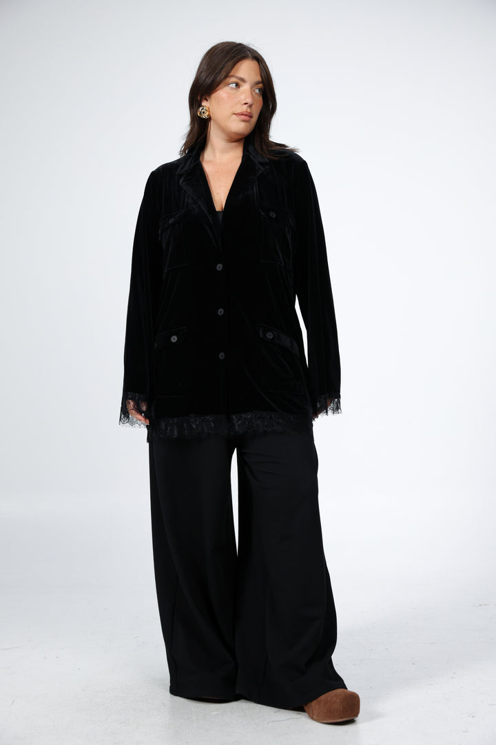 DNA Black Velvet Blazer