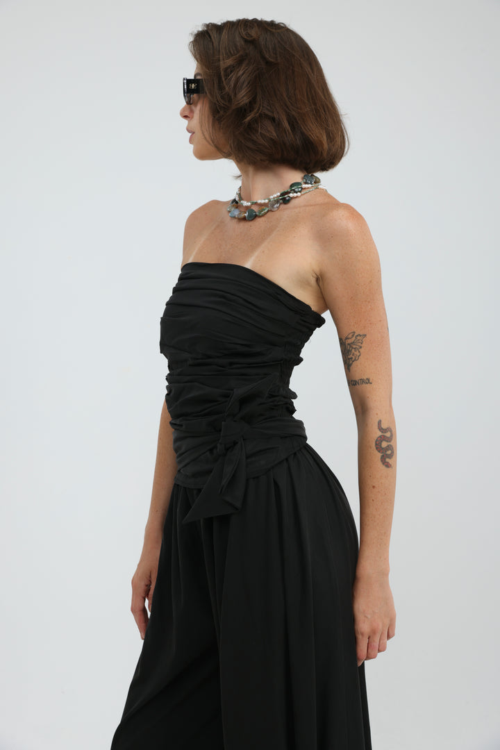 Oasis Black Strapless Top