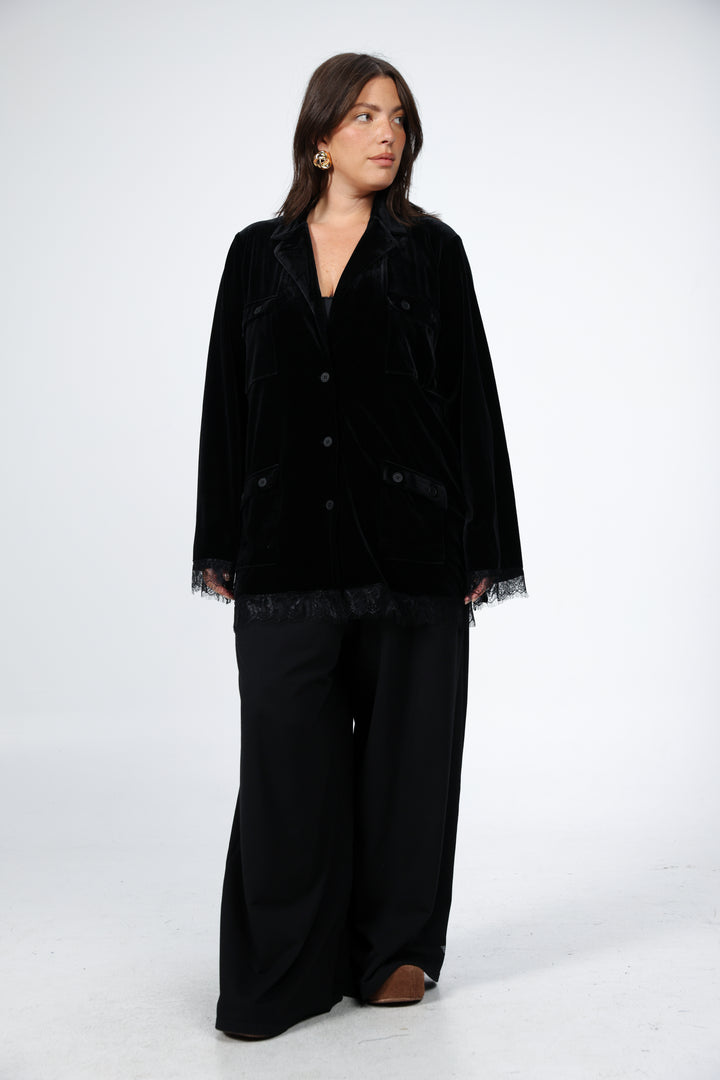 DNA Black Velvet Blazer