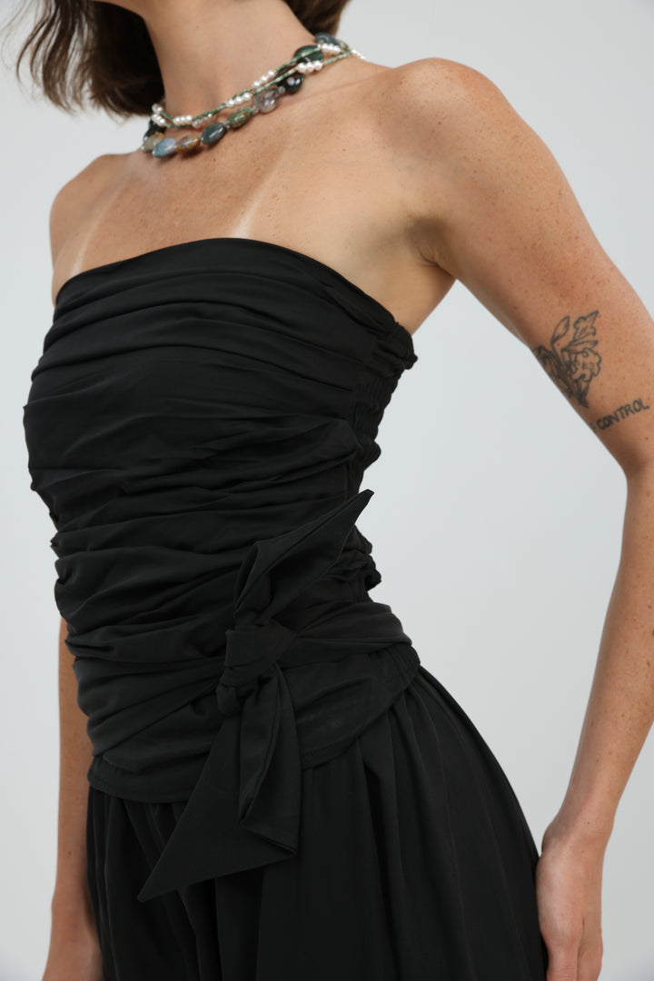 Oasis Black Strapless Top