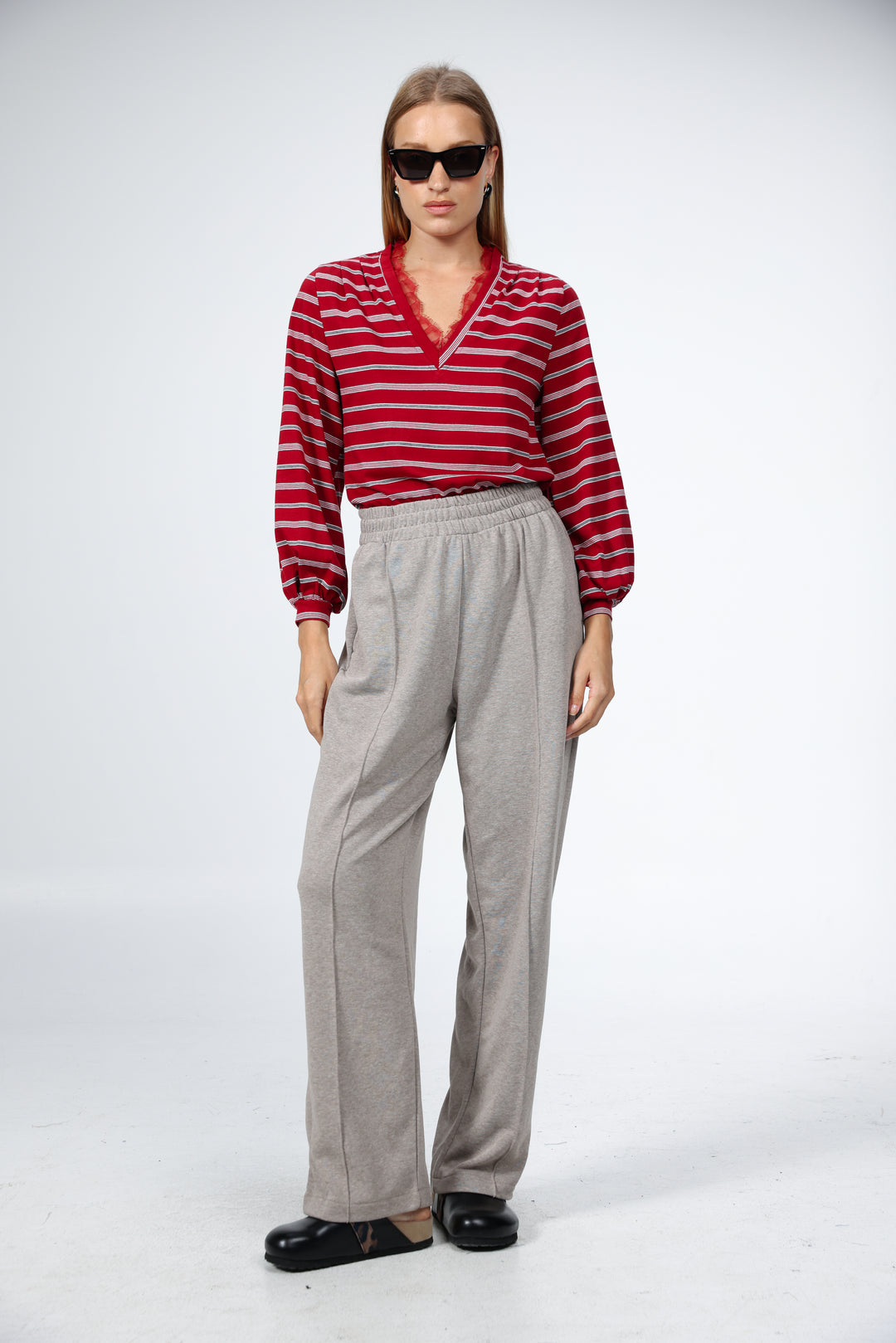 Marry Red Striped Shirt