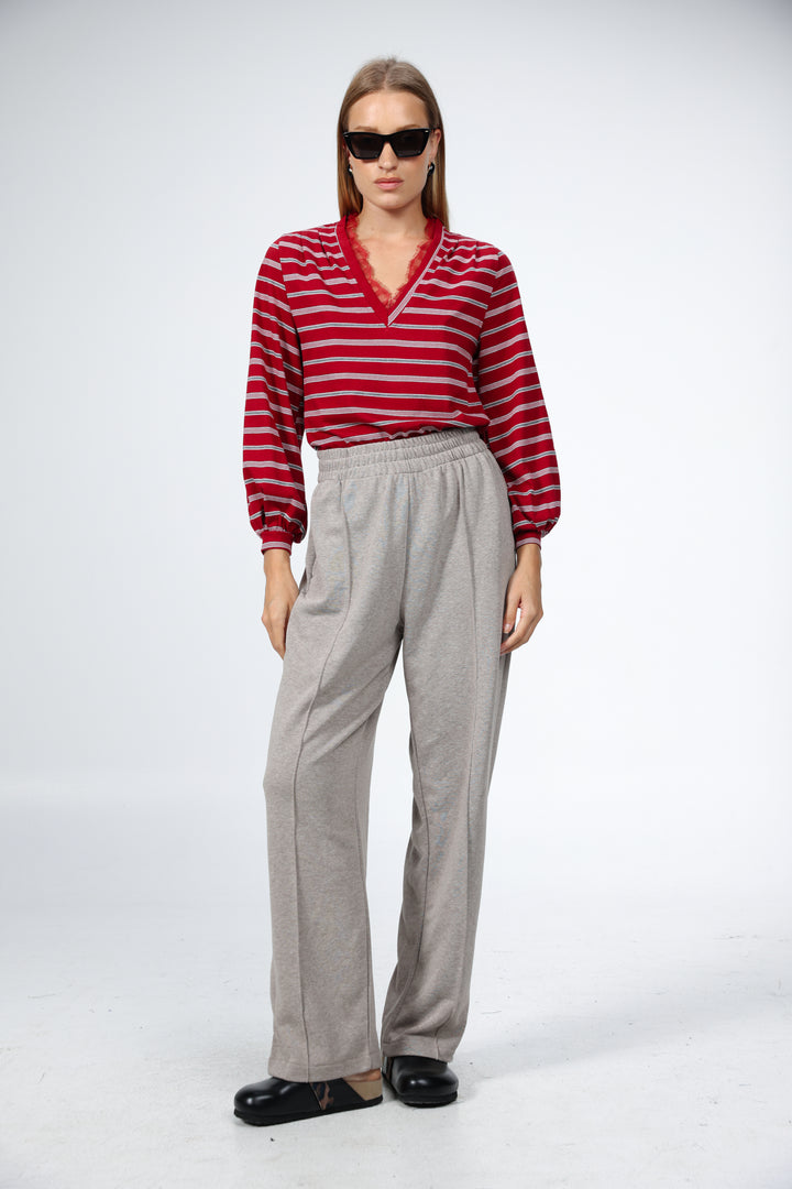 Marry Red Striped Shirt