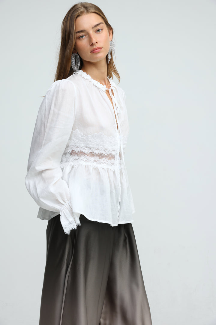 Jasmine White Blouse