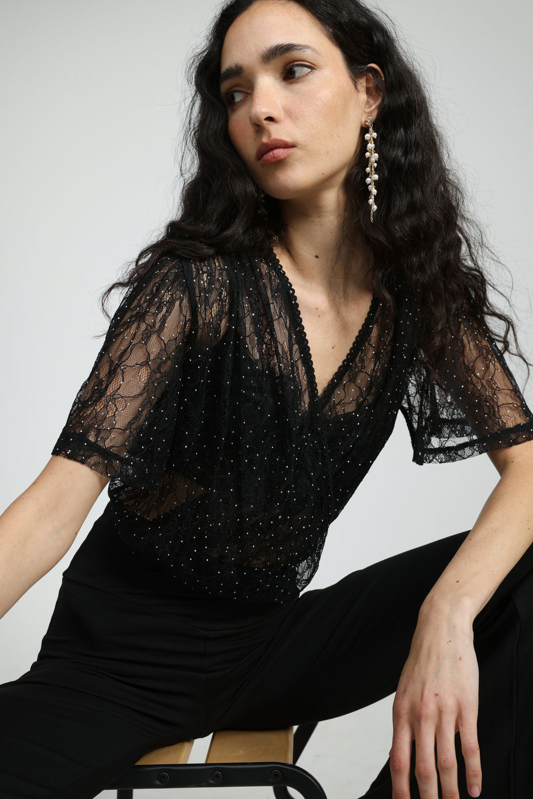 Flash Black Lace Bodysuit