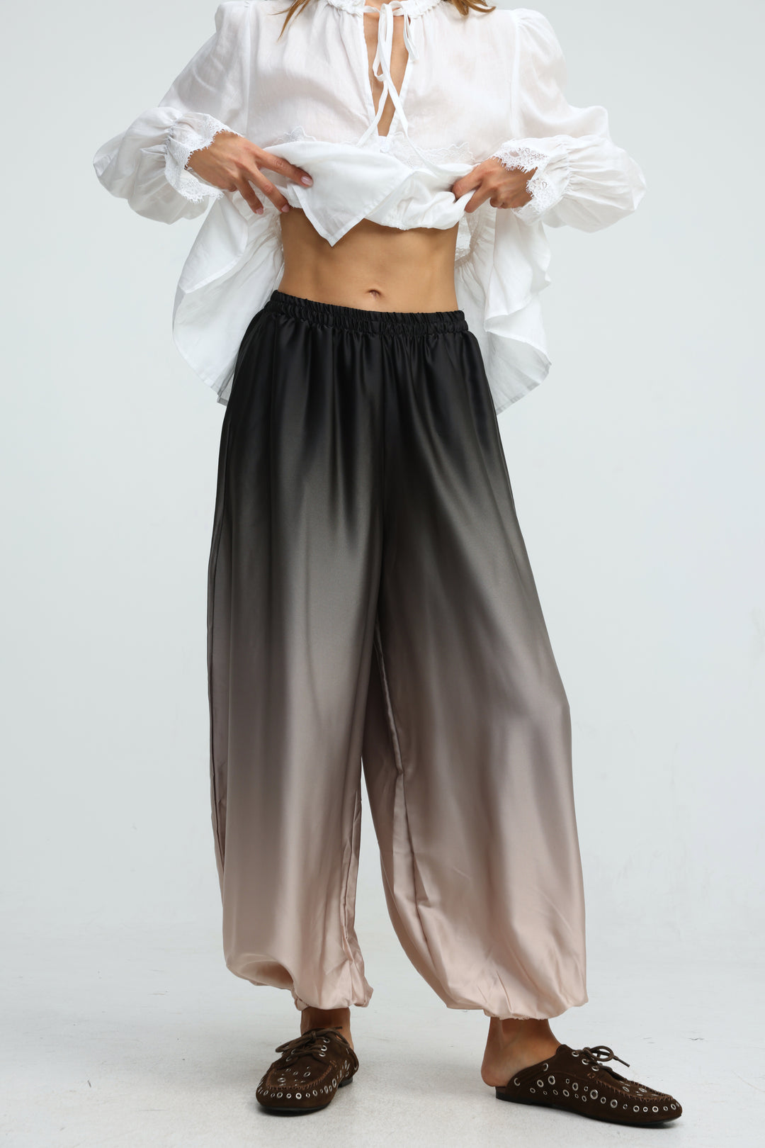 Bazaar Beige Balloon Bottoms