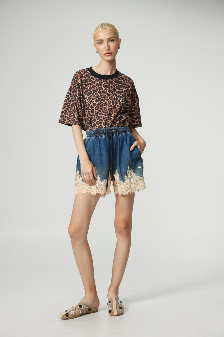 Star 350 Blue Denim Shorts