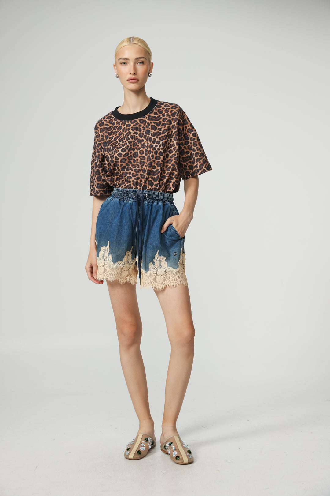 Star 350 Blue Denim Shorts