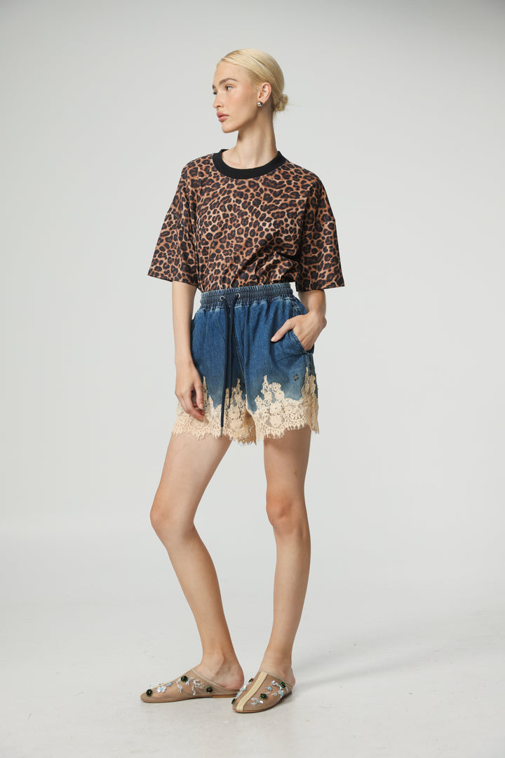 Star 350 Blue Denim Shorts