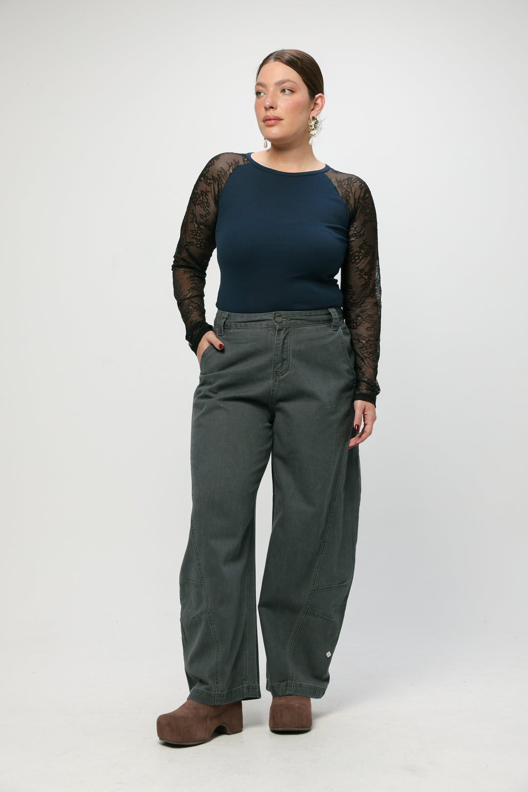 מכנסי ג'ינס אפורים מידה L Star 123 Grey Denim