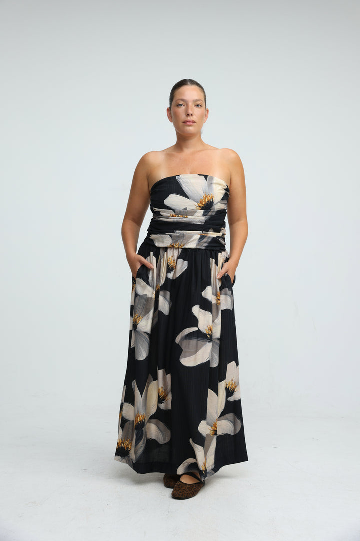 Listen Black Floral Dress