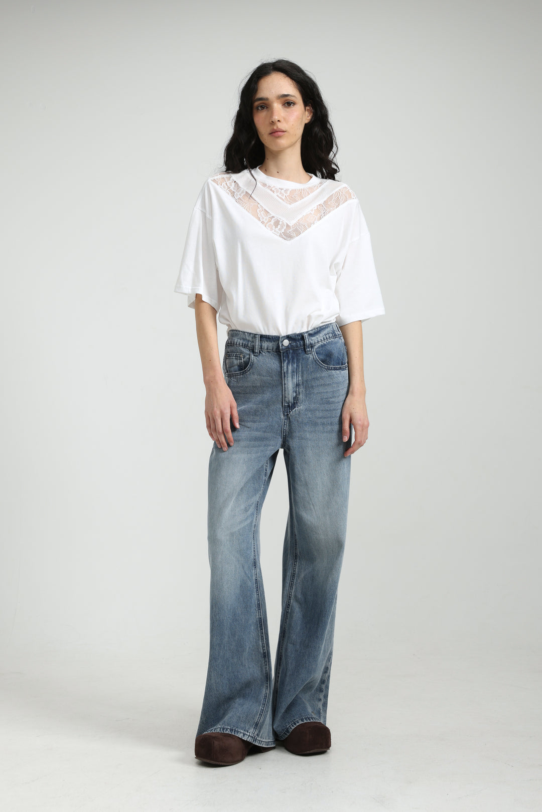 Lace White T-Shirt