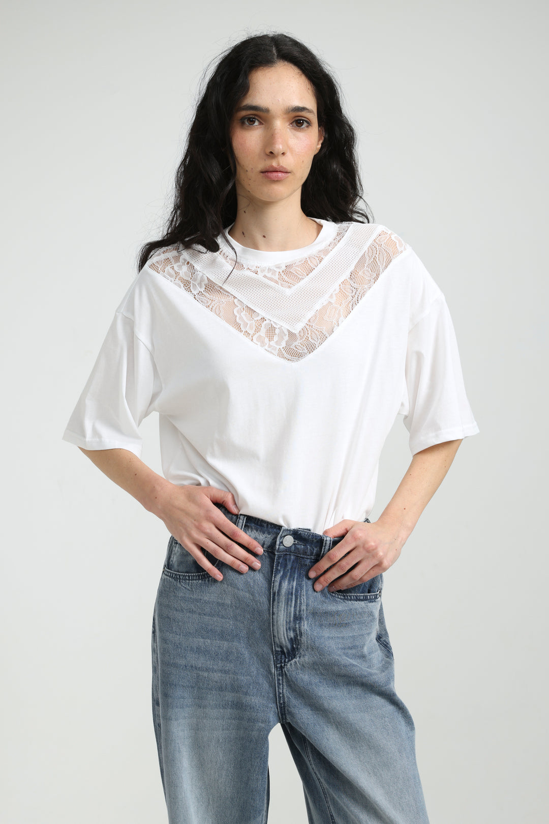 Lace White T-Shirt