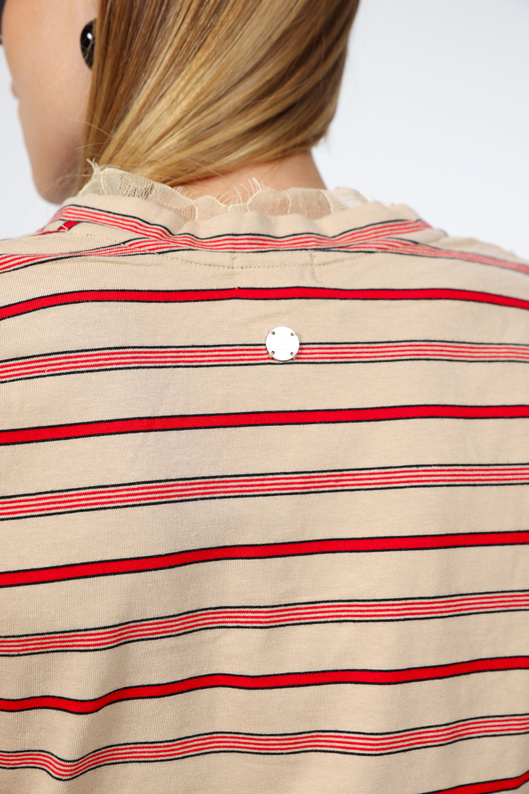 Marry Cream Striped Shirt