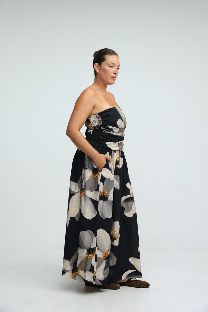 Listen Black Floral Dress