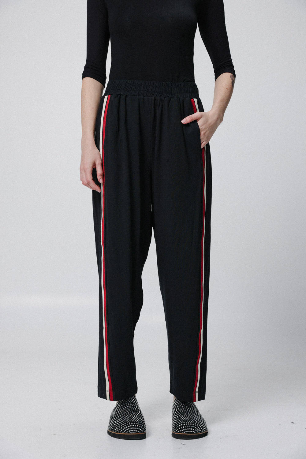 Change Black&Red Striped Bottoms