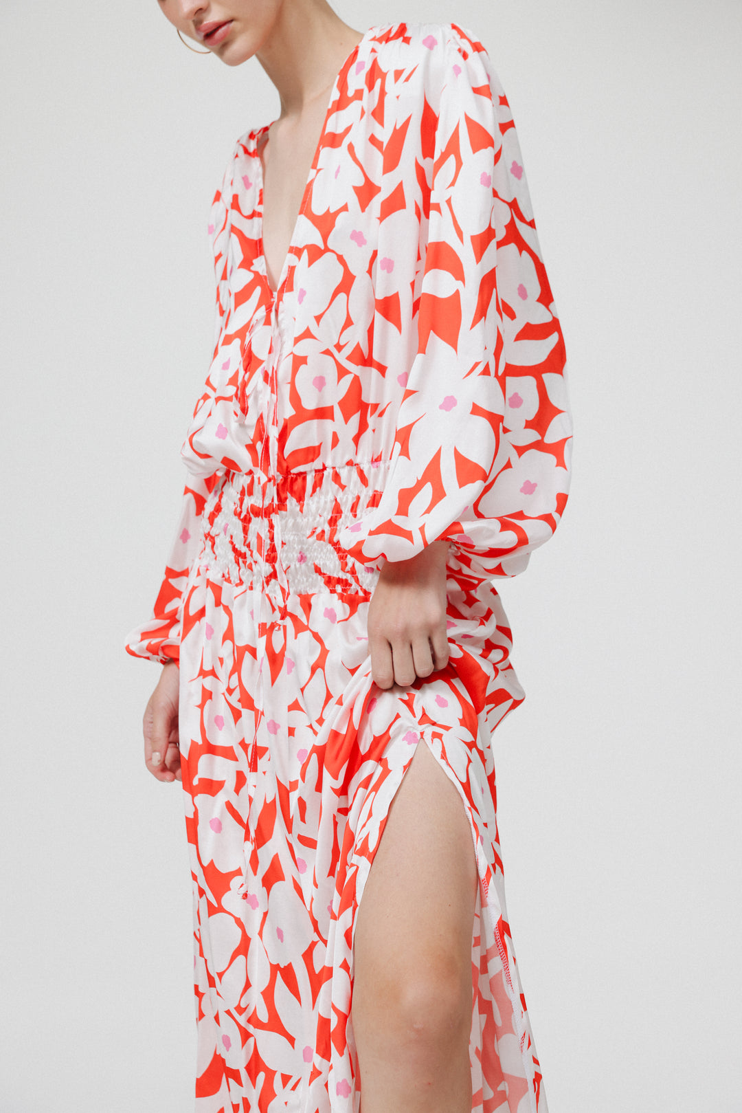 Floral Padded Maxi Dress