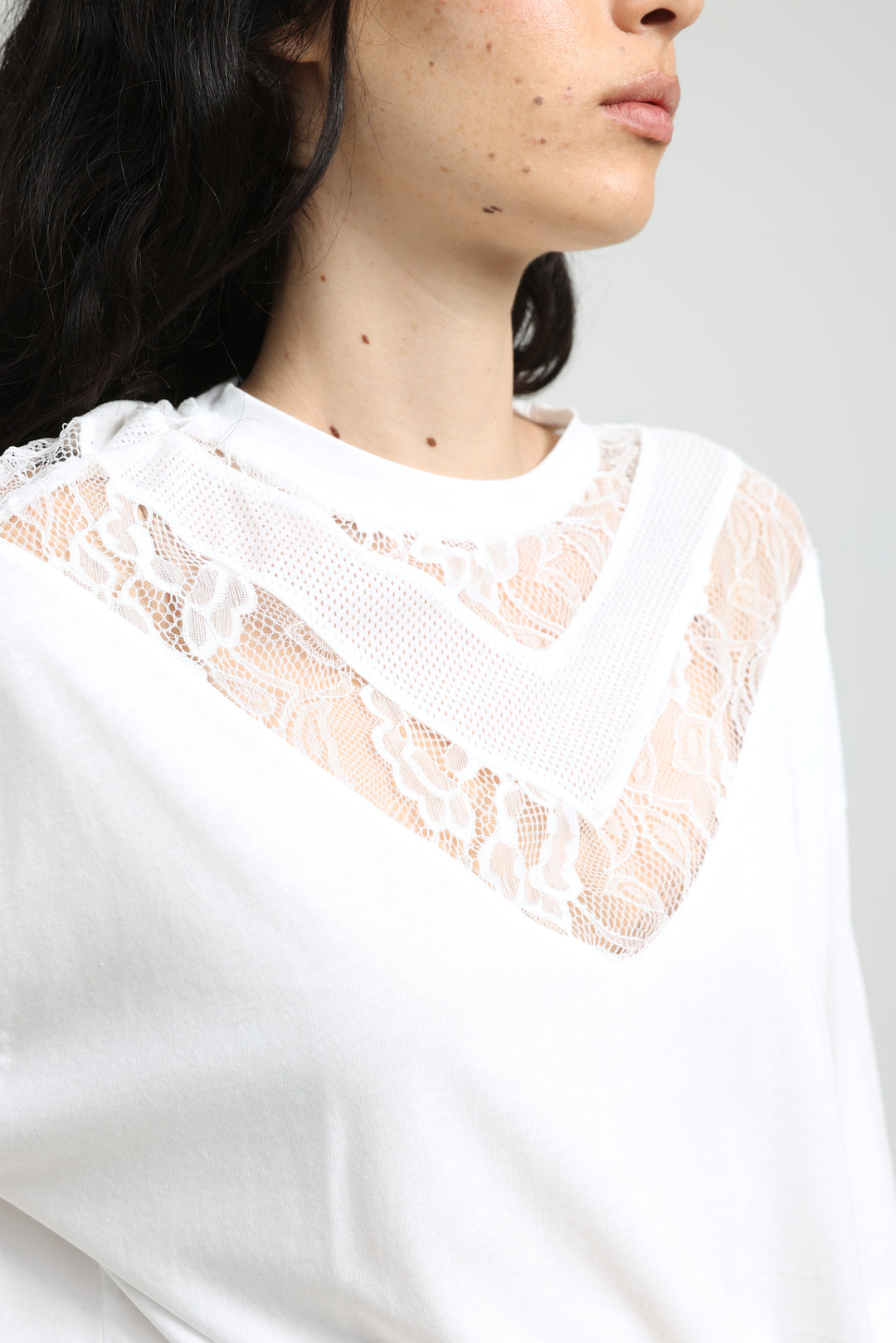 Lace White T-Shirt