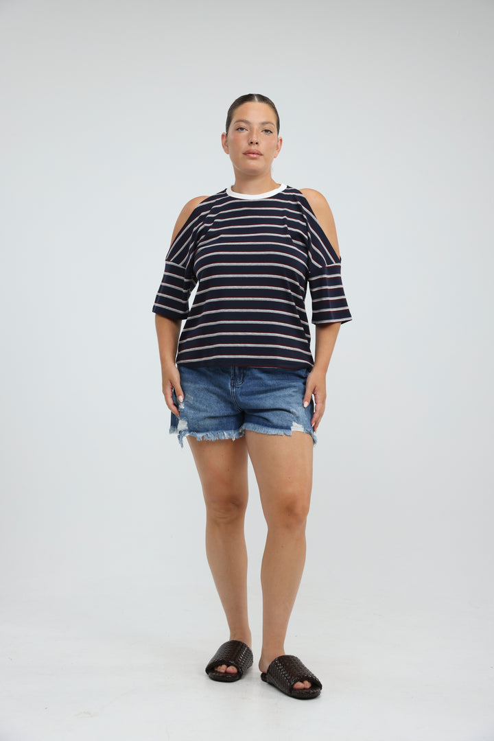 Dune Navy Striped T-Shirt