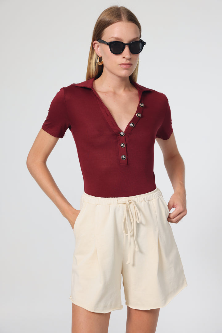 Reality Wine Polo Bodysuit