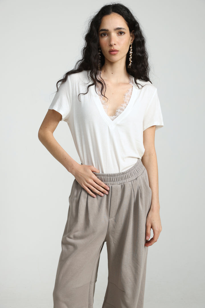 Mystery Cream Rib T-Shirt