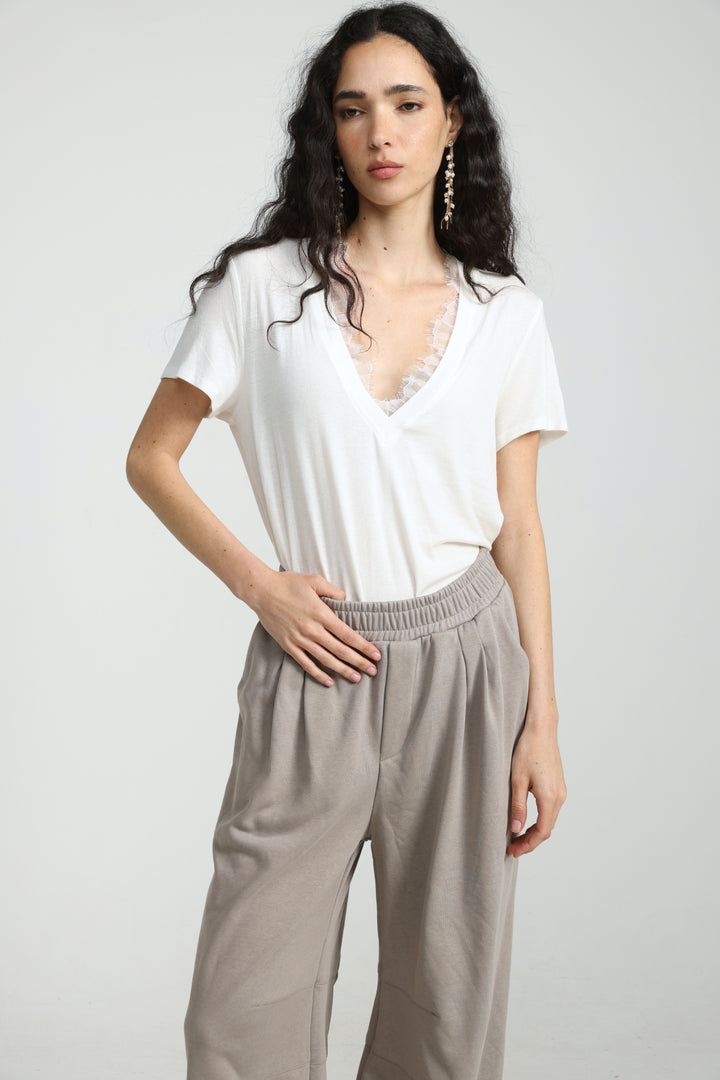 Mystery Cream Rib T-Shirt