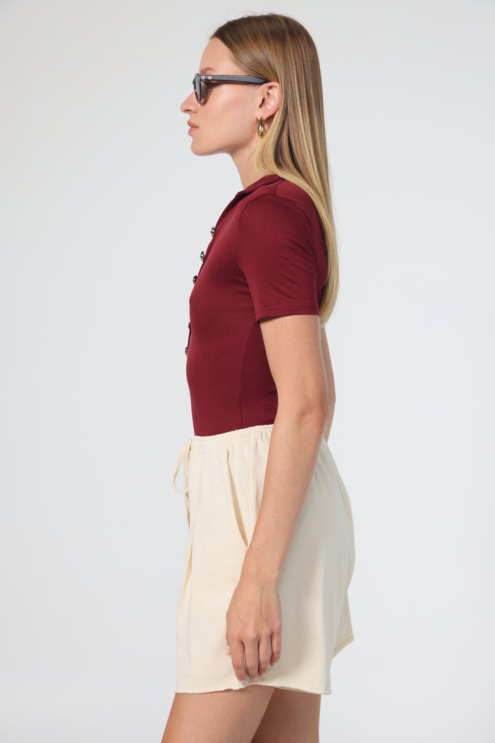 Reality Wine Polo Bodysuit