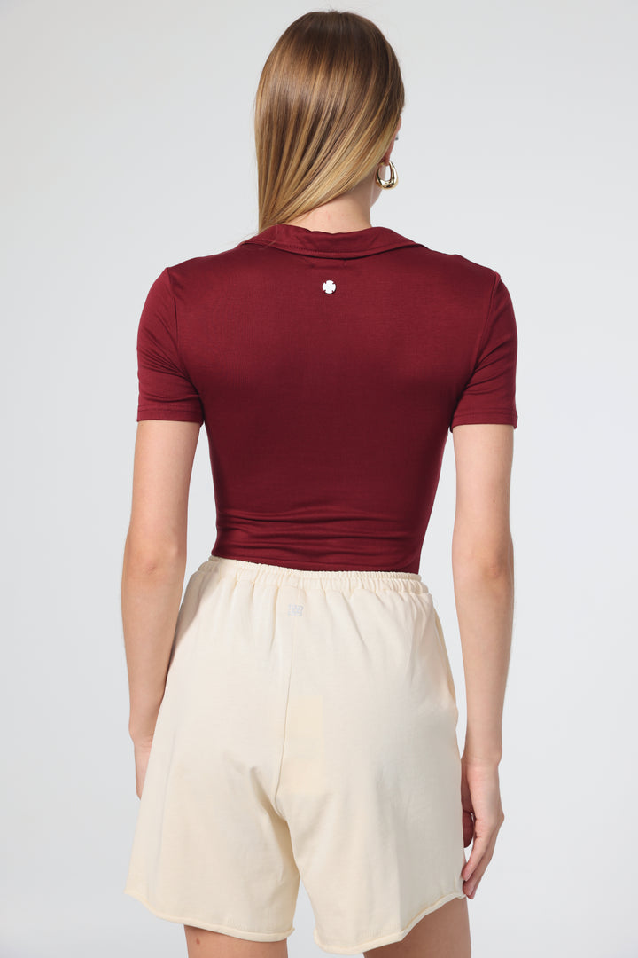 Reality Wine Polo Bodysuit
