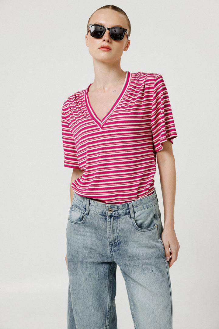 Vivoosh Pink Stripes T-Shirt