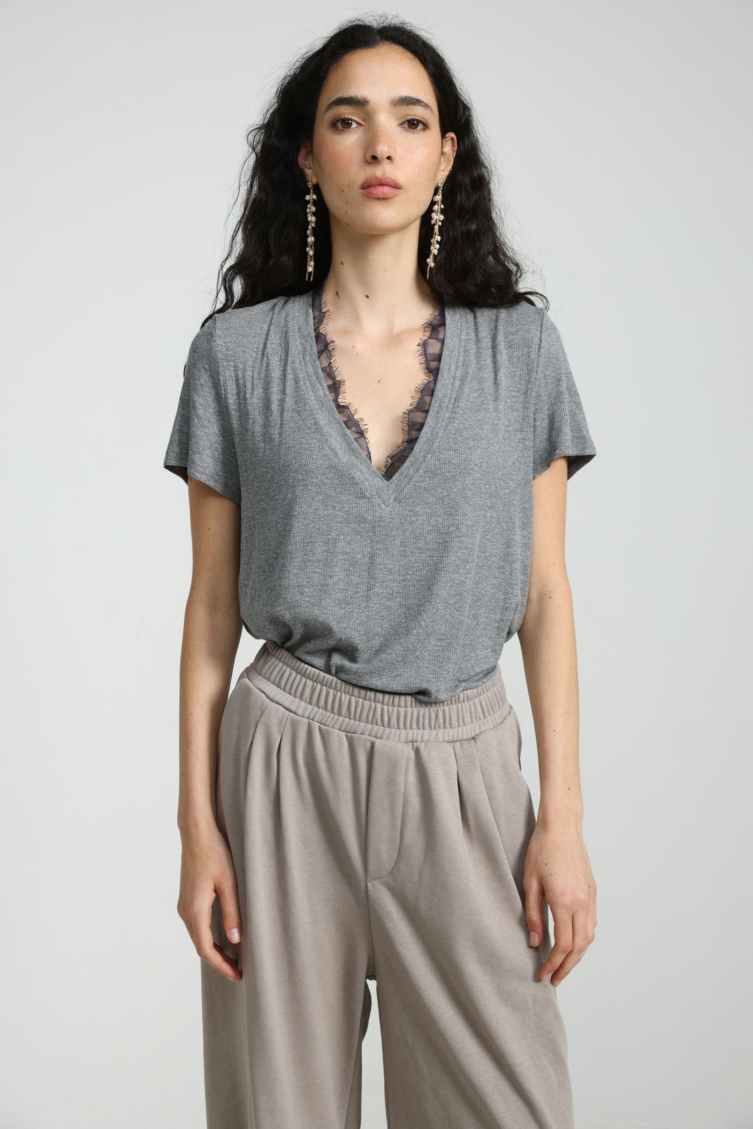 Mystery Grey Rib T-Shirt