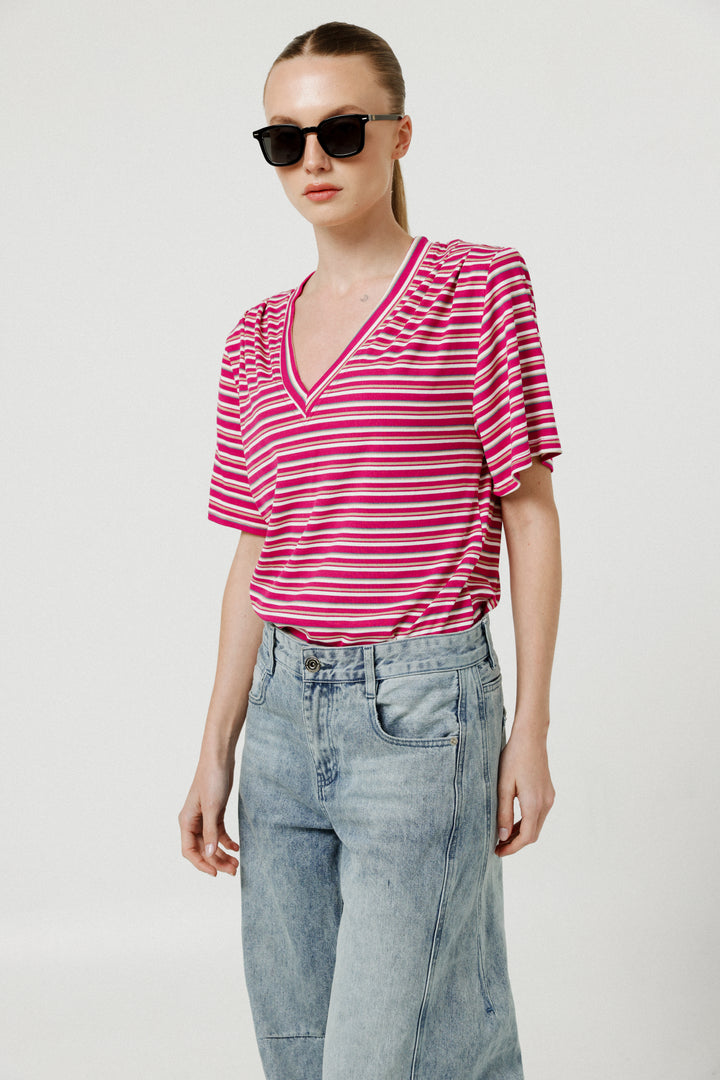 Vivoosh Pink Stripes T-Shirt