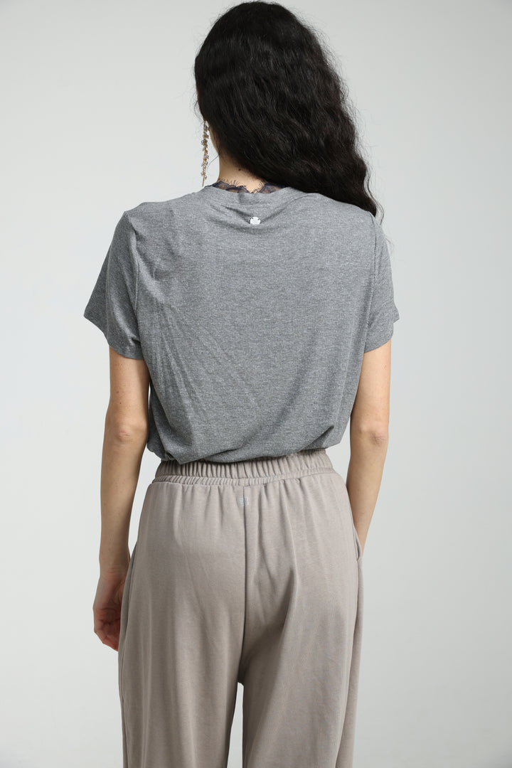 Mystery Grey Rib T-Shirt