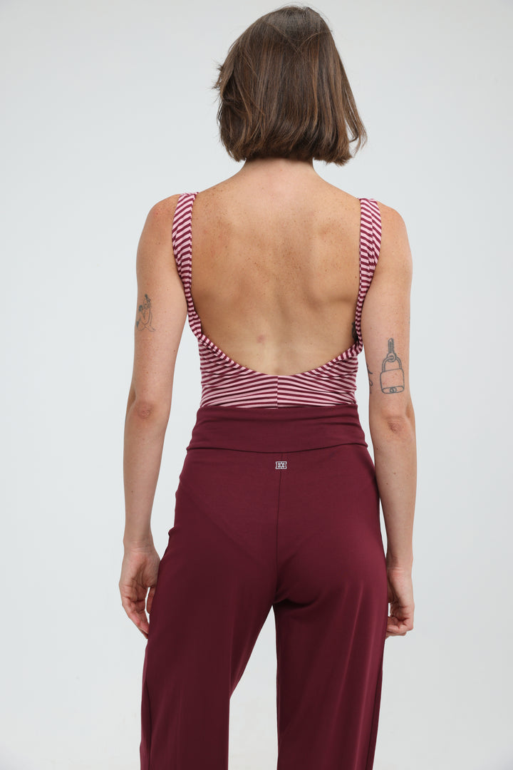 Crescent Pink Striped Bodysuit