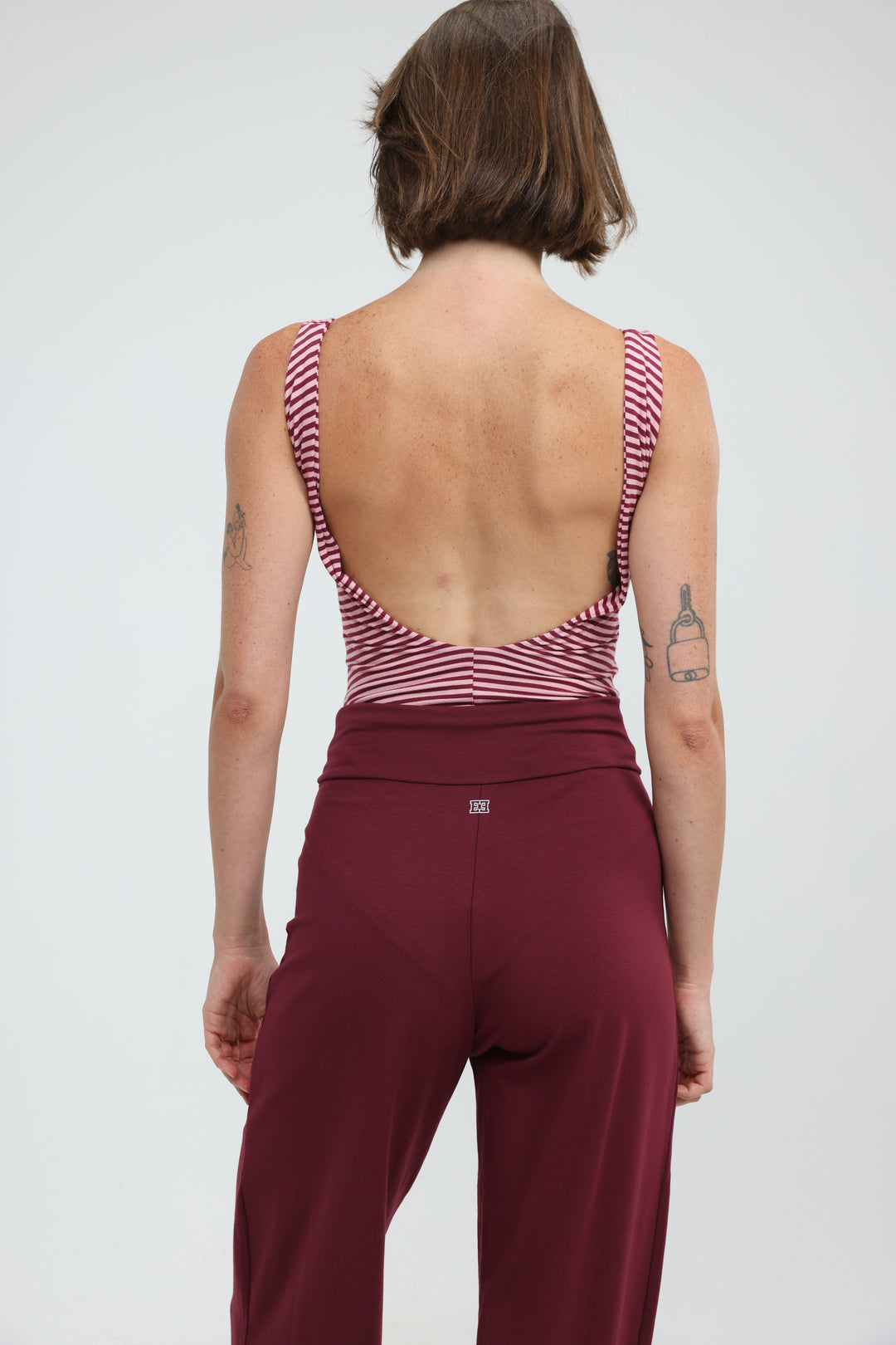 Crescent Pink Striped Bodysuit