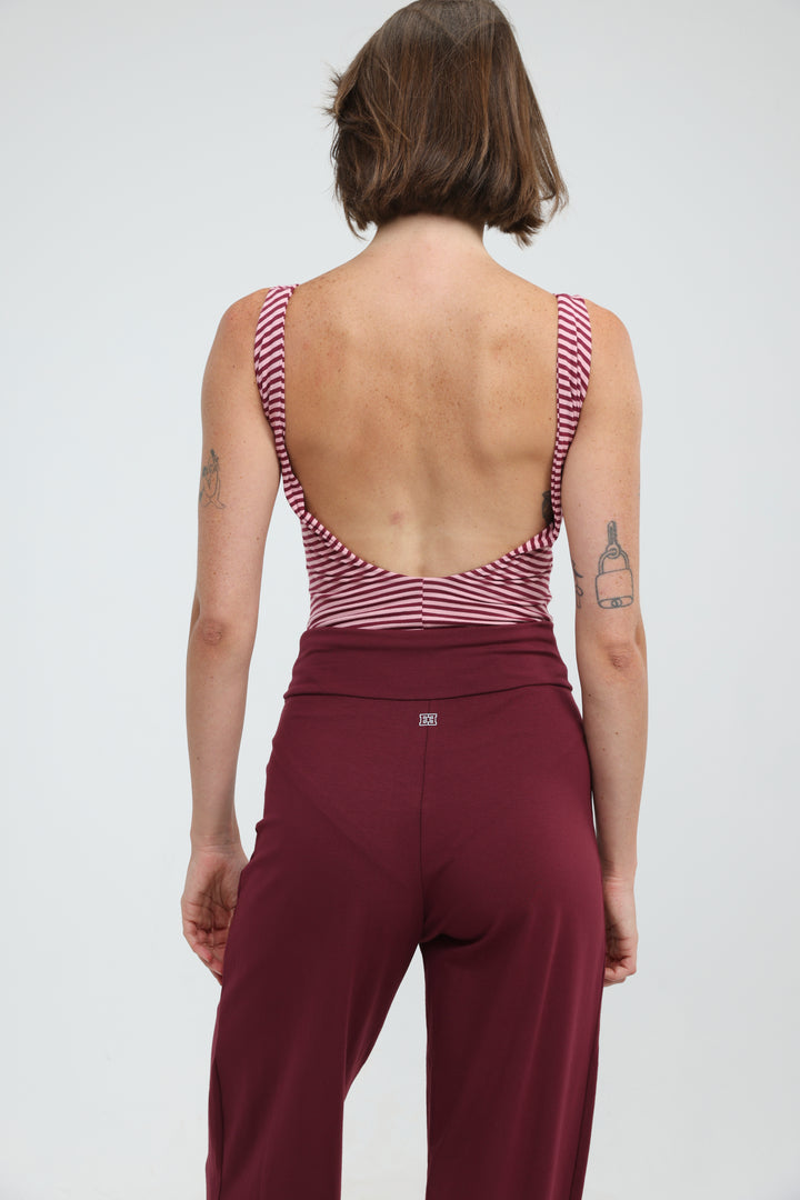 Crescent Pink Striped Bodysuit