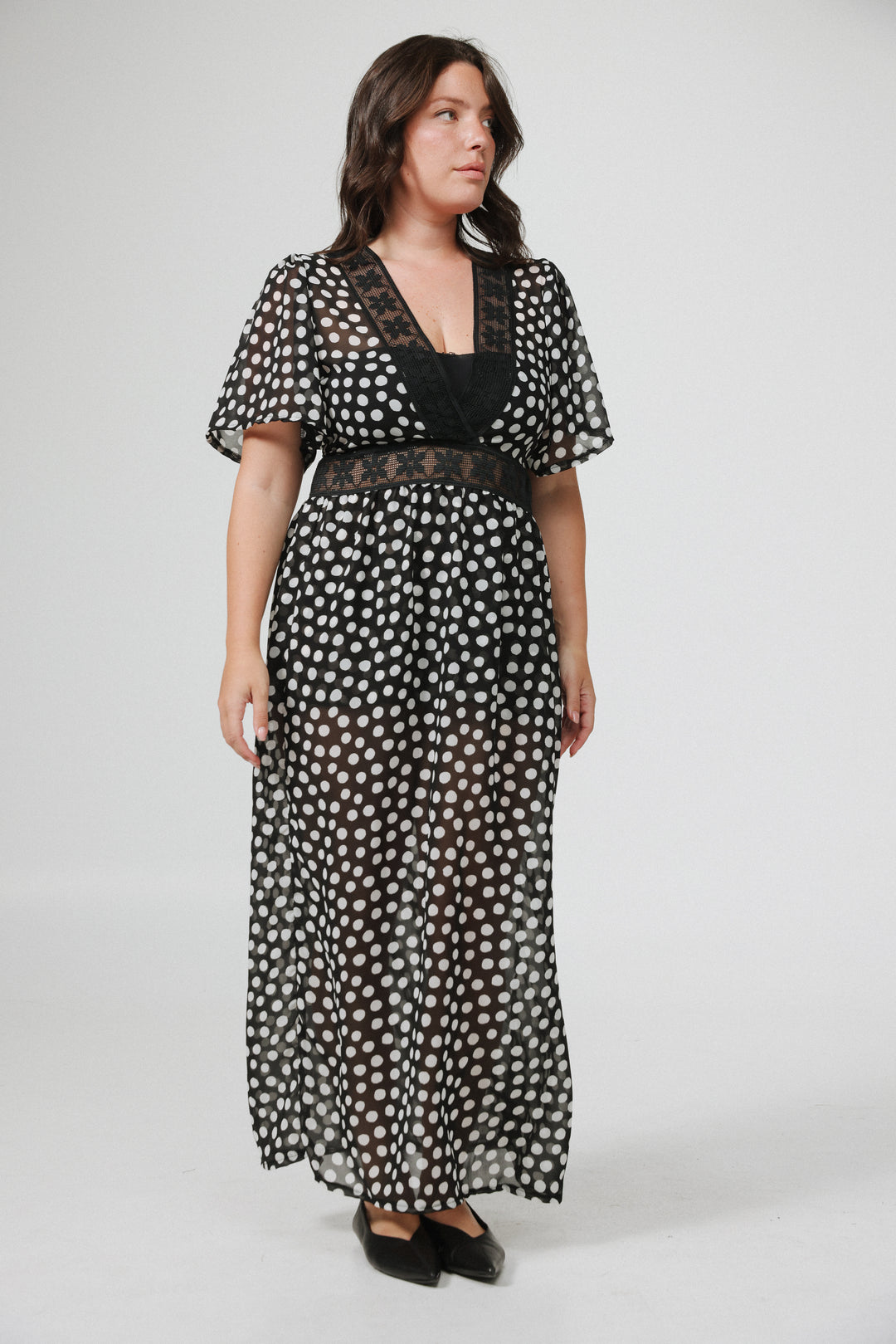 Ray Black Dots Dress