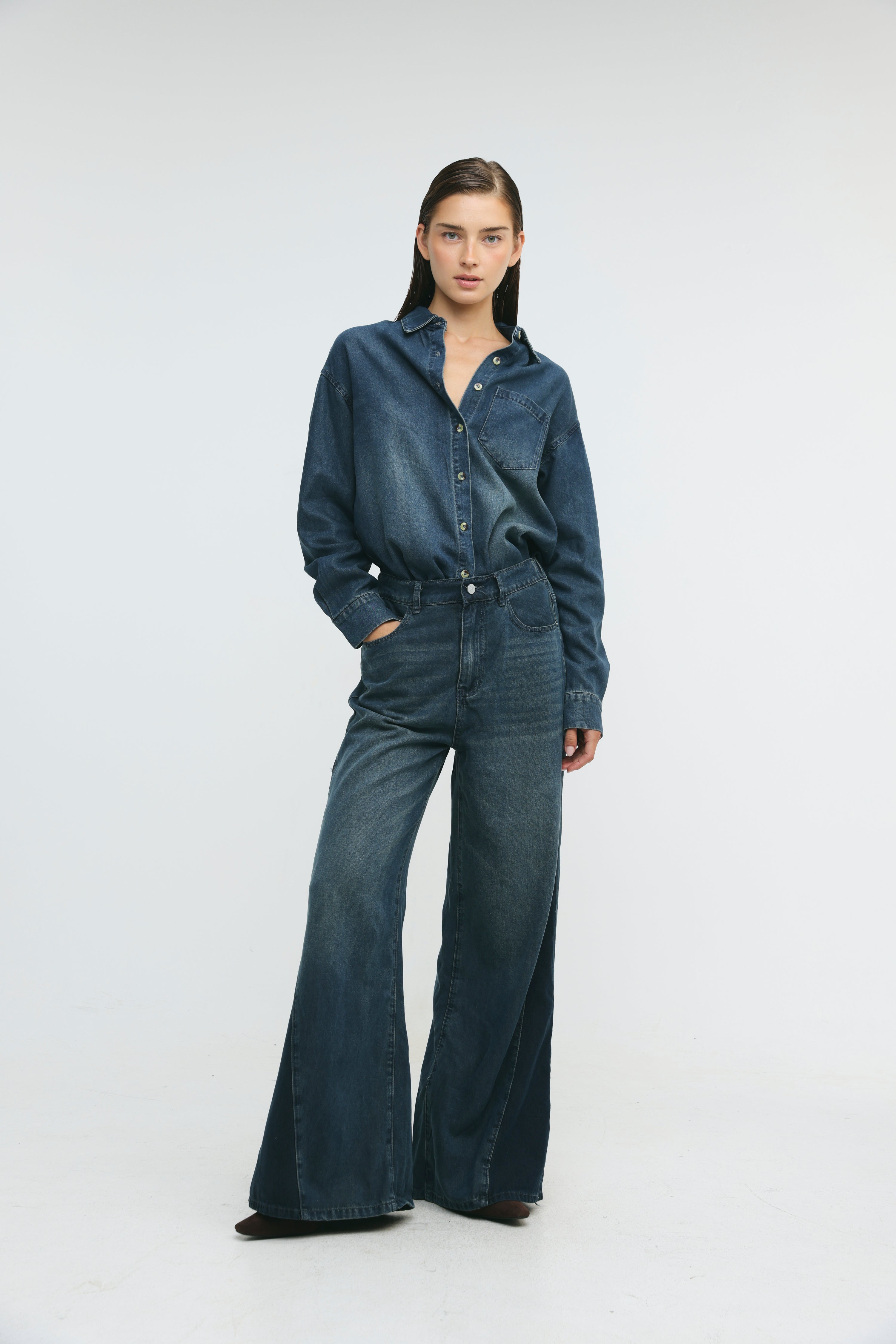 Honey Dark Blue Panel Denim – SEESTARZ