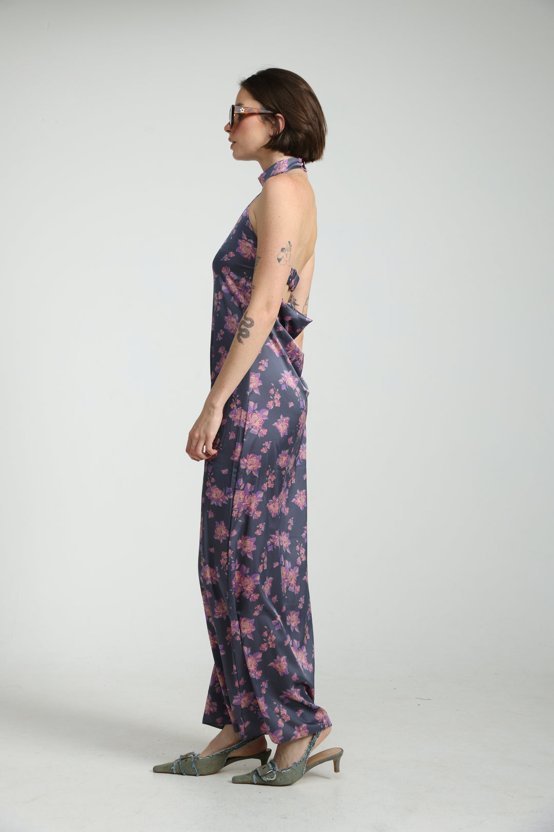 Purple Floral Maxi Dress