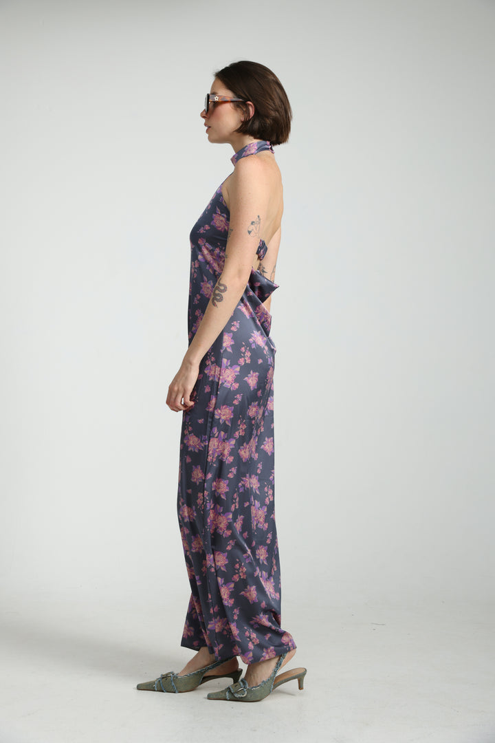 Purple Floral Maxi Dress