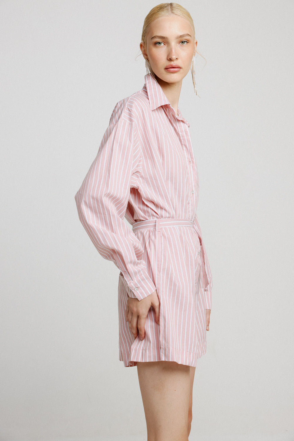 Be First Pink Striped Jumpsuit