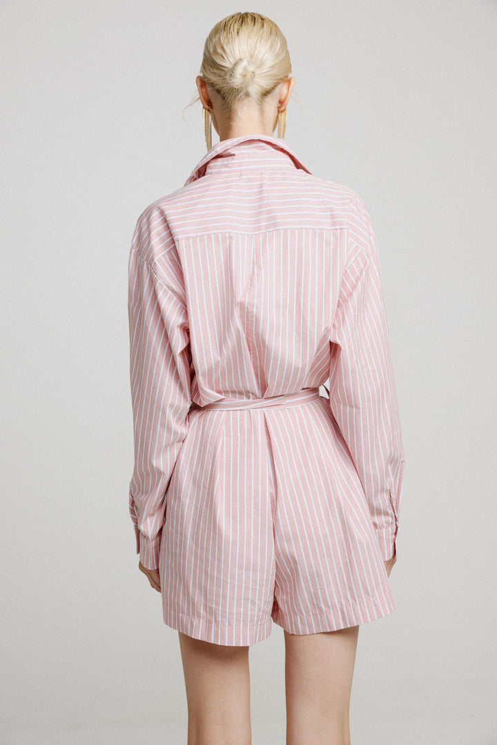 Be First Pink Striped Jumpsuit