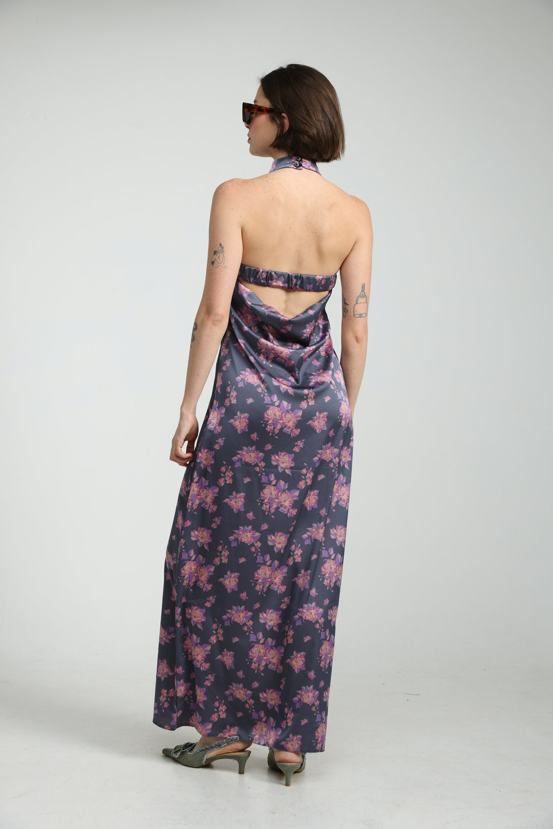 Purple Floral Maxi Dress