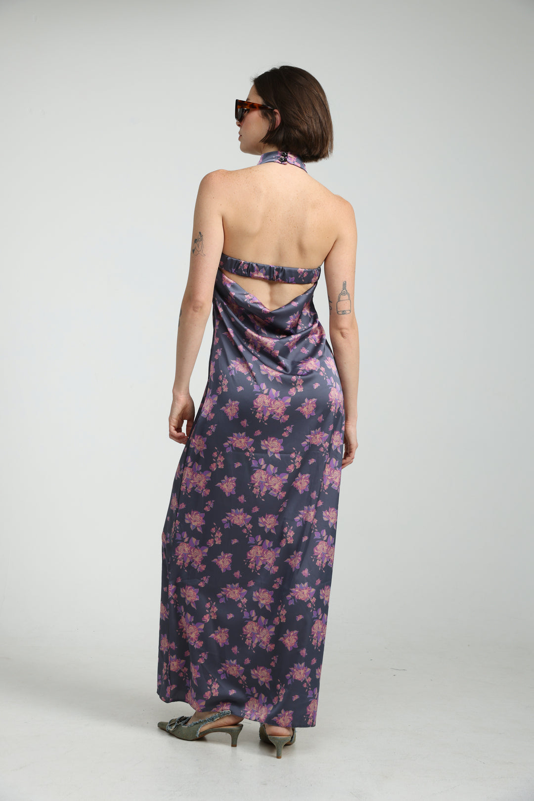 Purple Floral Maxi Dress