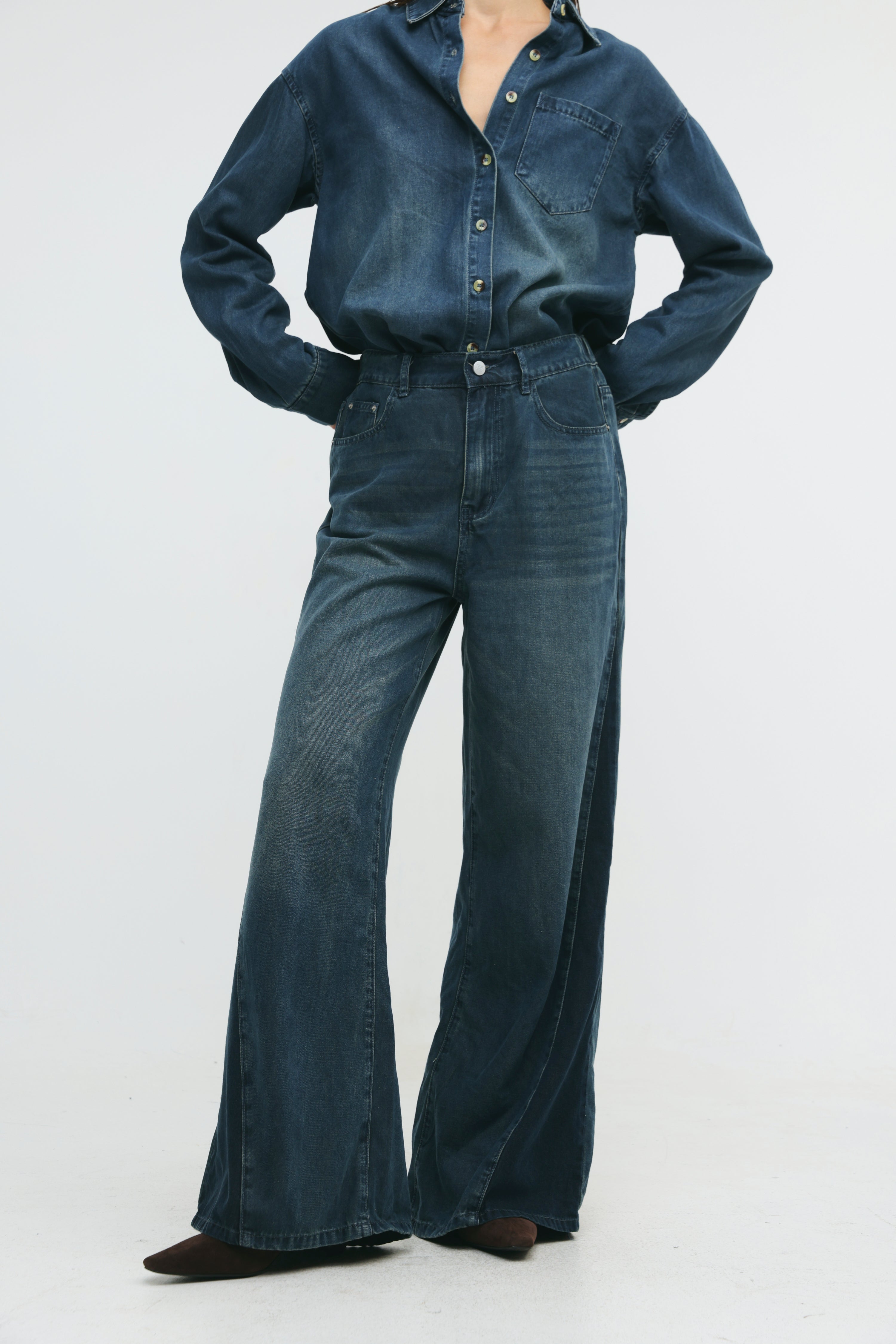 Honey Dark Blue Panel Denim – SEESTARZ