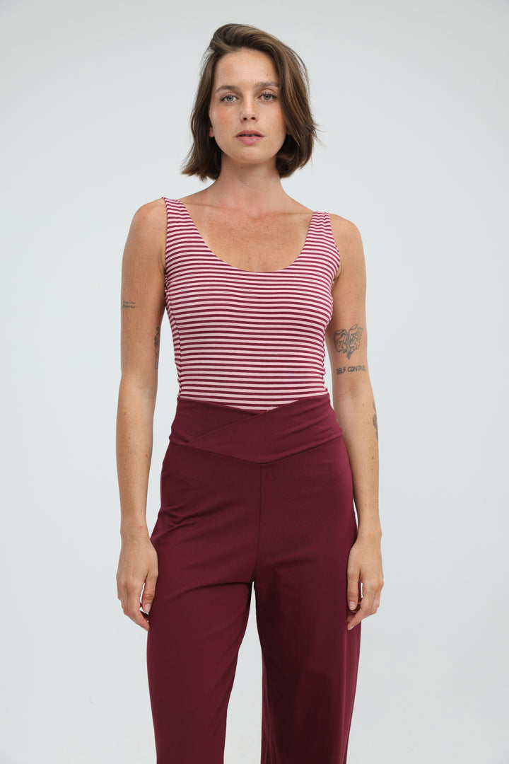 Crescent Pink Striped Bodysuit