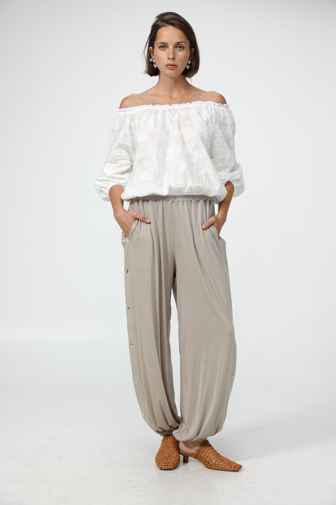 White Off-Shoulder Bodysuit