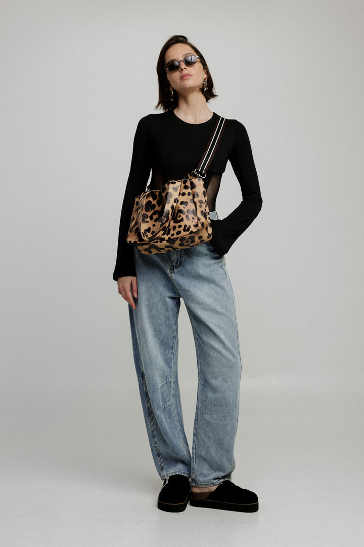 תיק מנומר קטן Partner Leopard Bag