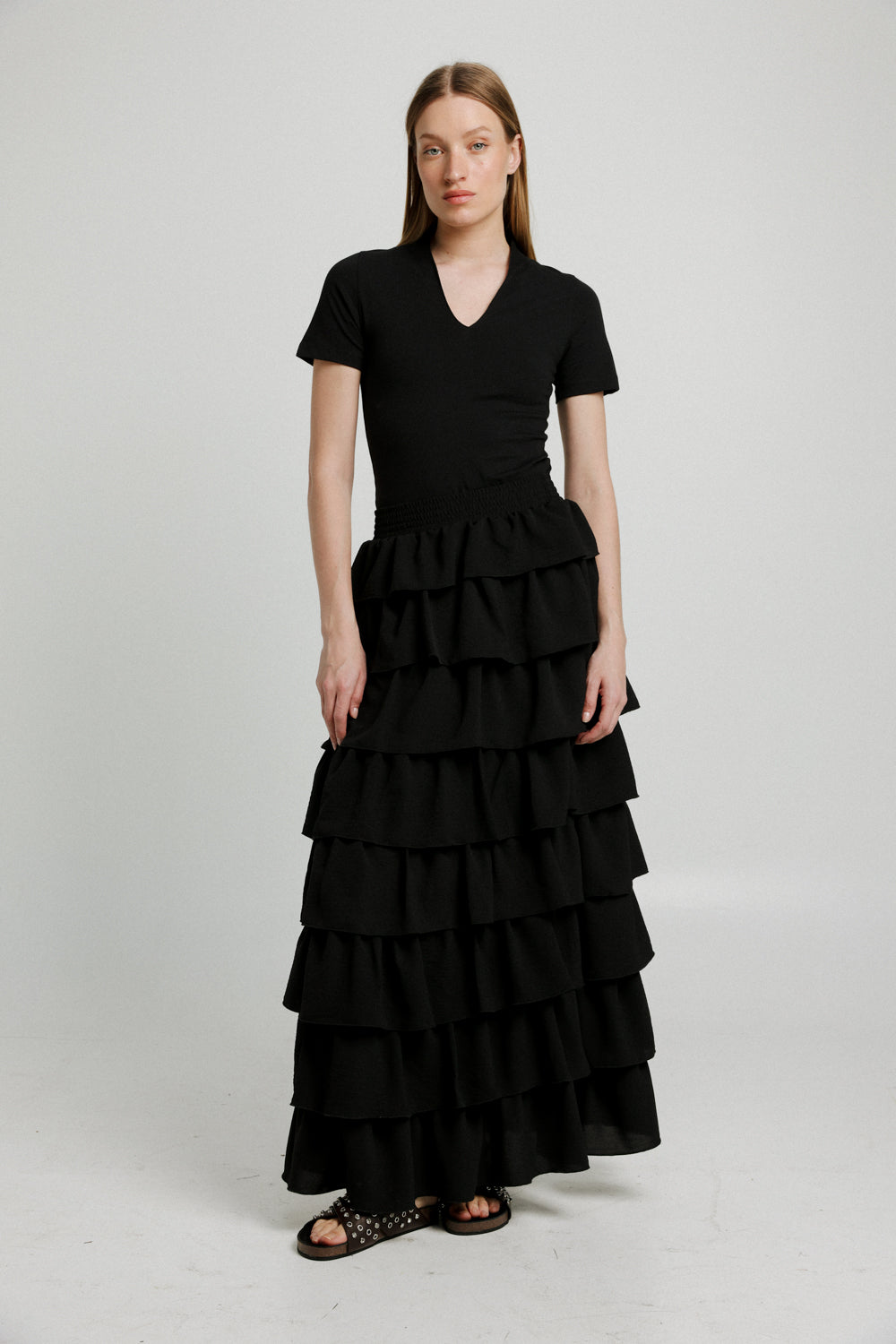 Peplum Black Skirt