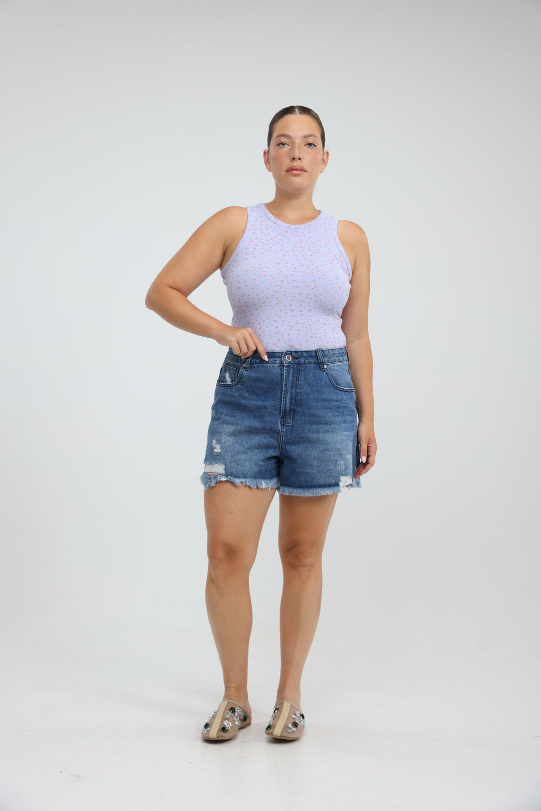 Star 403 Blue Denim Shorts