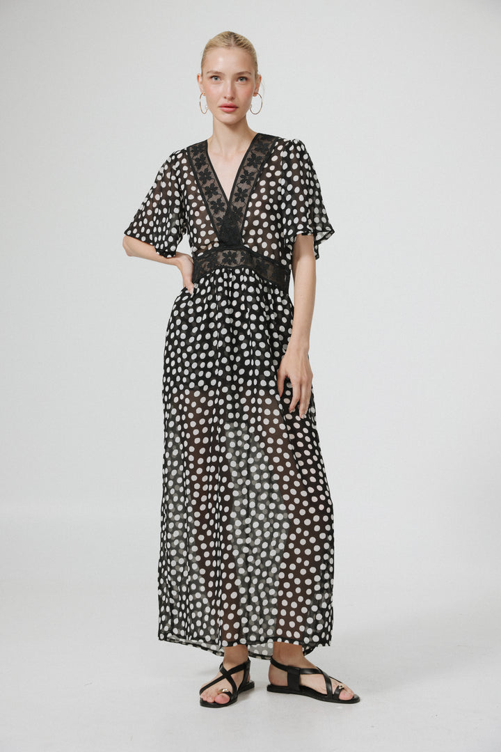 Ray Black Dots Dress